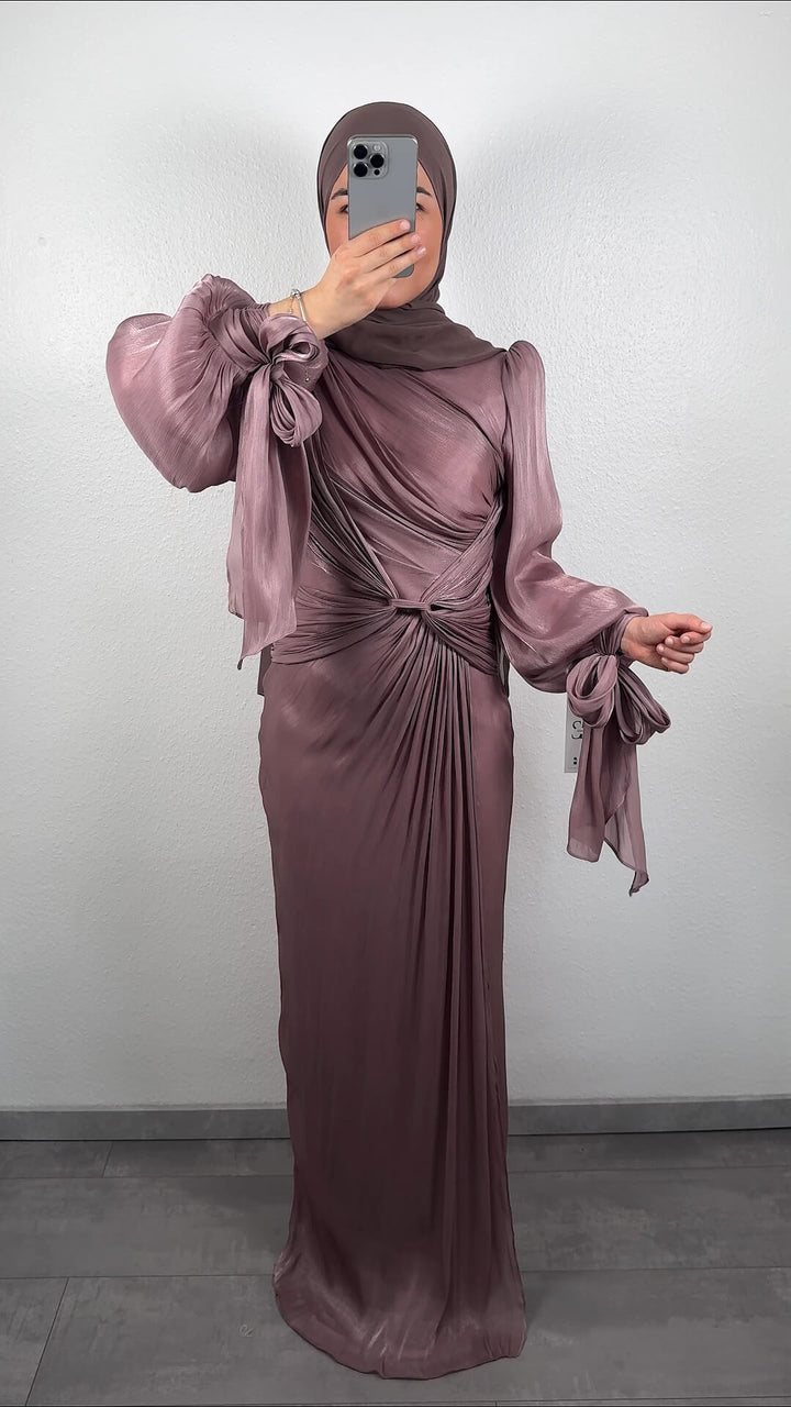 Robe de soirée Yildiz vieux rose